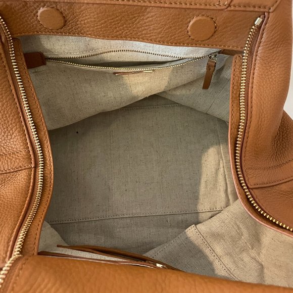 Tory Burch Pandora Large Leather Bag NEW Brown - Picture 5 of 10